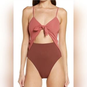 Veronica Beard Aniston Swimsuit NWOT size Medium Pink/Mauve
